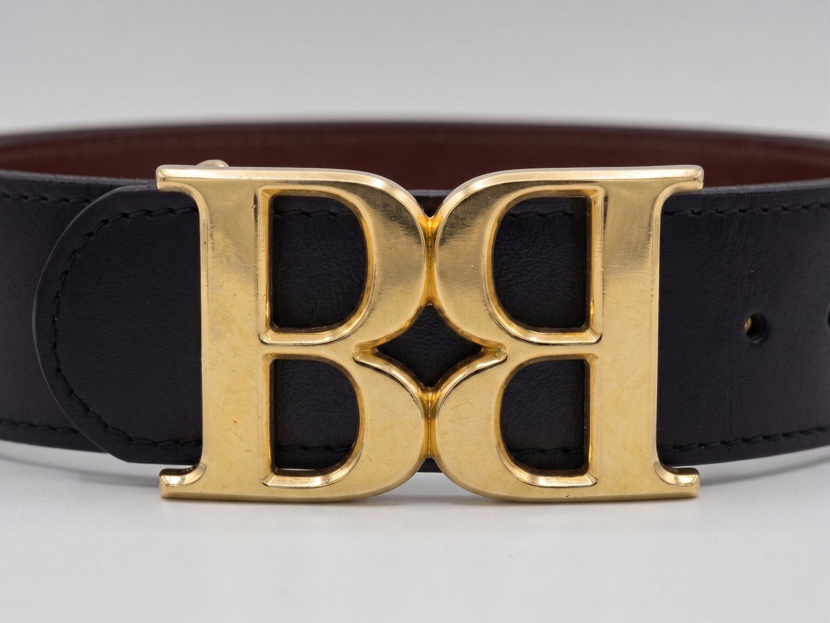 The Reversible Equestrian Belt with Interlocking Gold Buckle